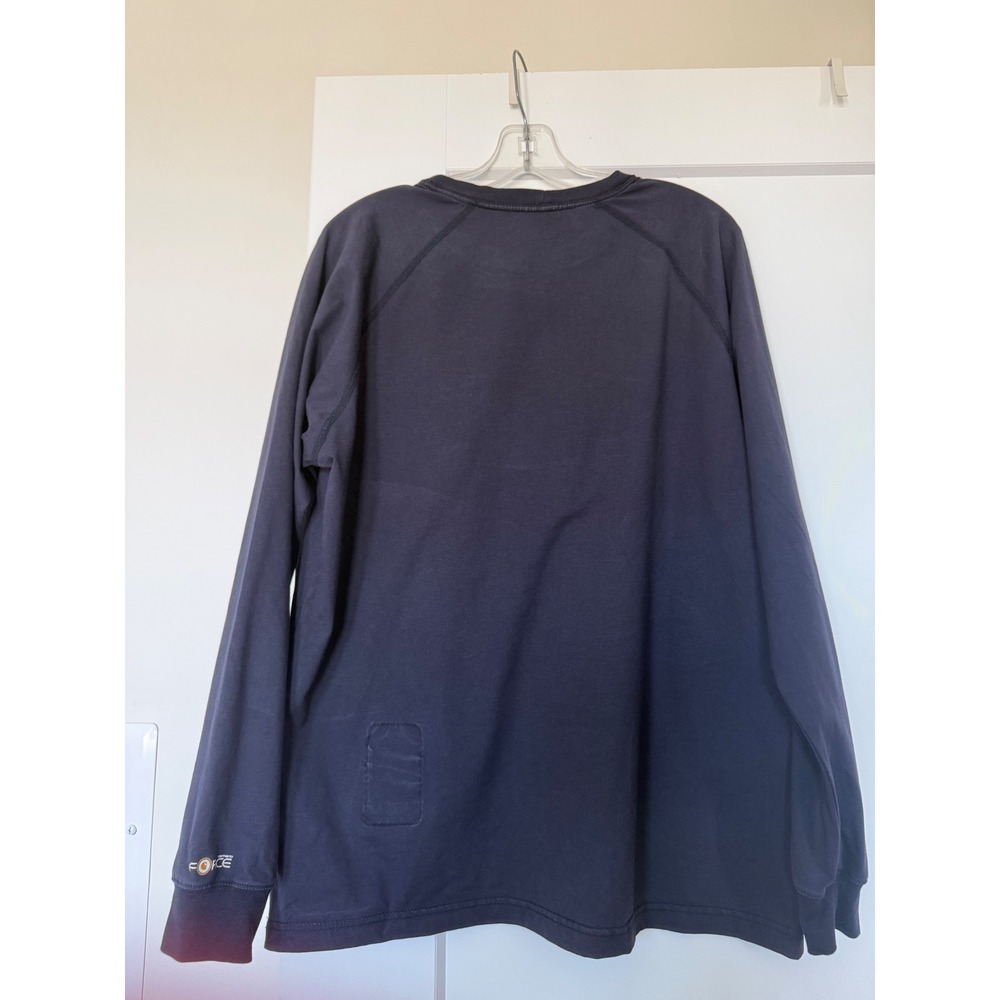 Carhartt Force FR Flame Resistant Shirt Navy Blue Mens Medium 102904-410 CAT 1